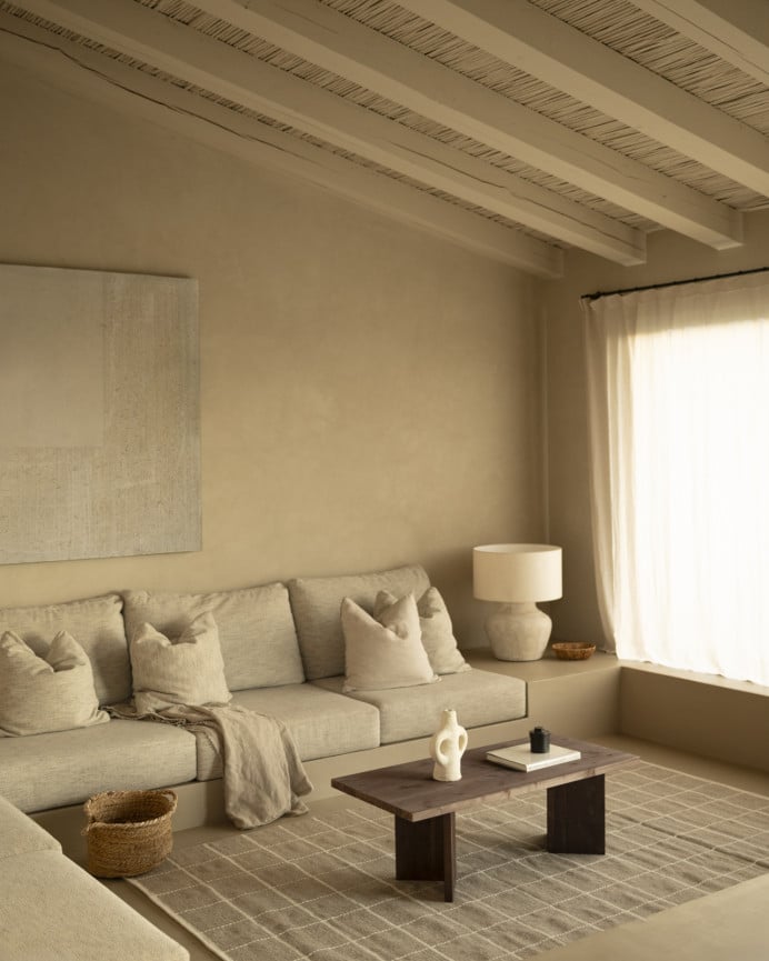 Deco Wood Alfombra De Lana Taupe 120x170cm