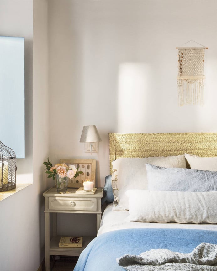 Deco Wood Cabecero De Esparto Natural De 115x70cm