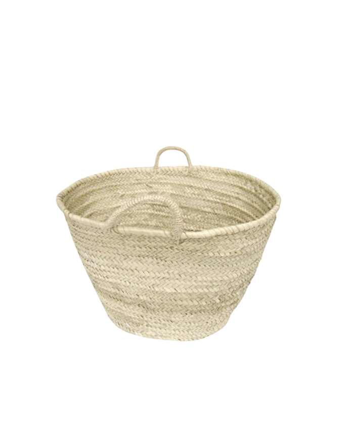 Deco wood Capazo de esparto natural de 40x30x30cm