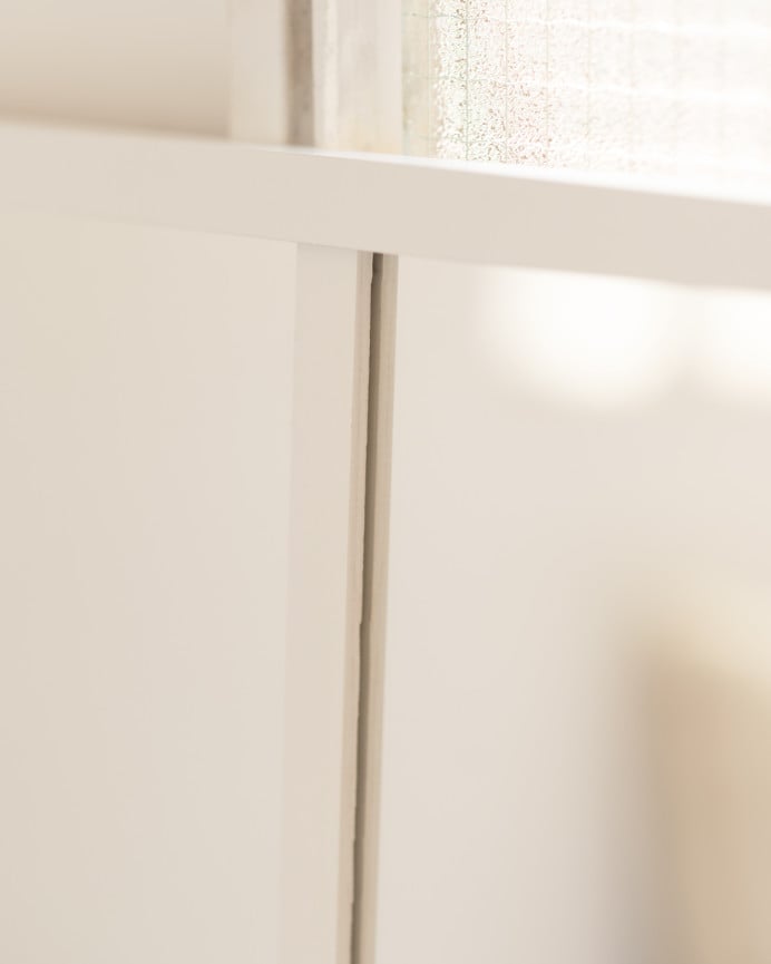 Deco Wood Espejo De Madera Color Blanco De 90x60cm