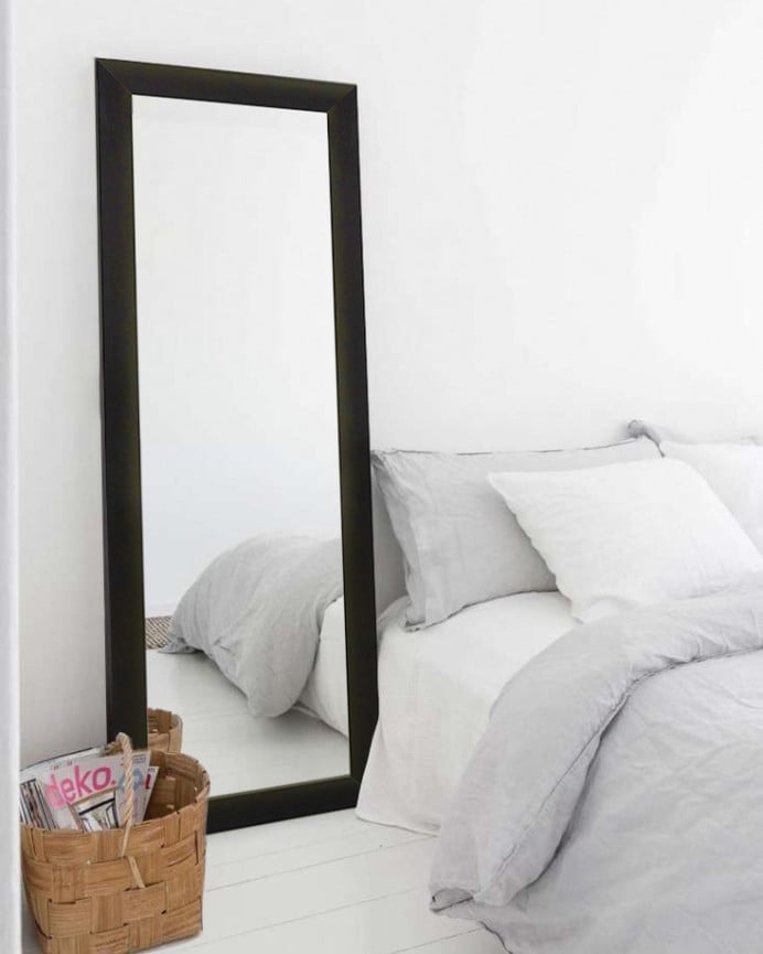 Deco Wood Espejo De Madera Color Negro De 64x84cm