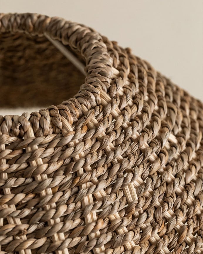 Deco Wood Lámpara De Mesa De Ratán De 46 5x38cm