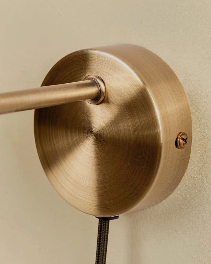 Deco Wood Lámpara De Pared Metalizada De 11 5x8cm