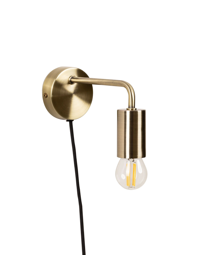 Deco wood Lámpara de pared metalizada de 11 5x8cm