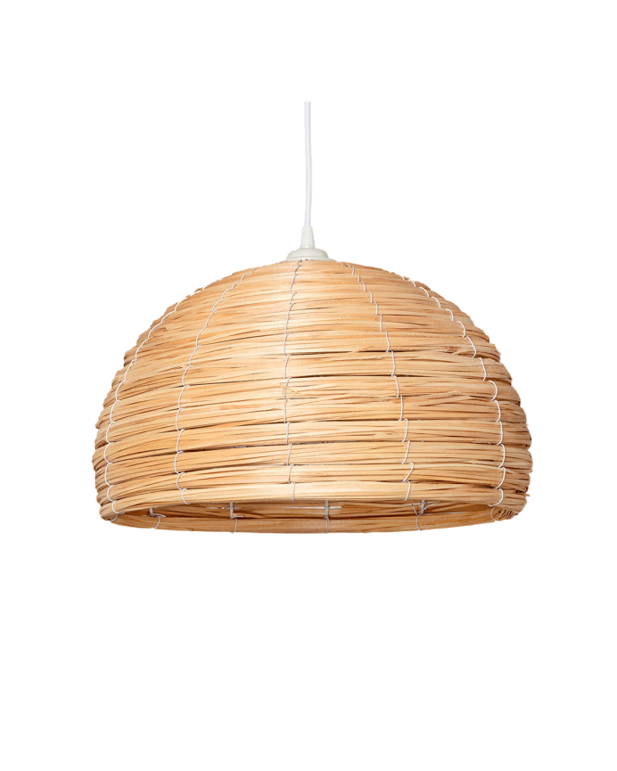 Deco wood Lámpara de techo elaborada con ratán