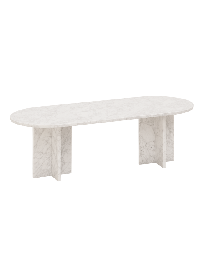 Deco Wood Mesa De Centro De Mármol De 120x50cm