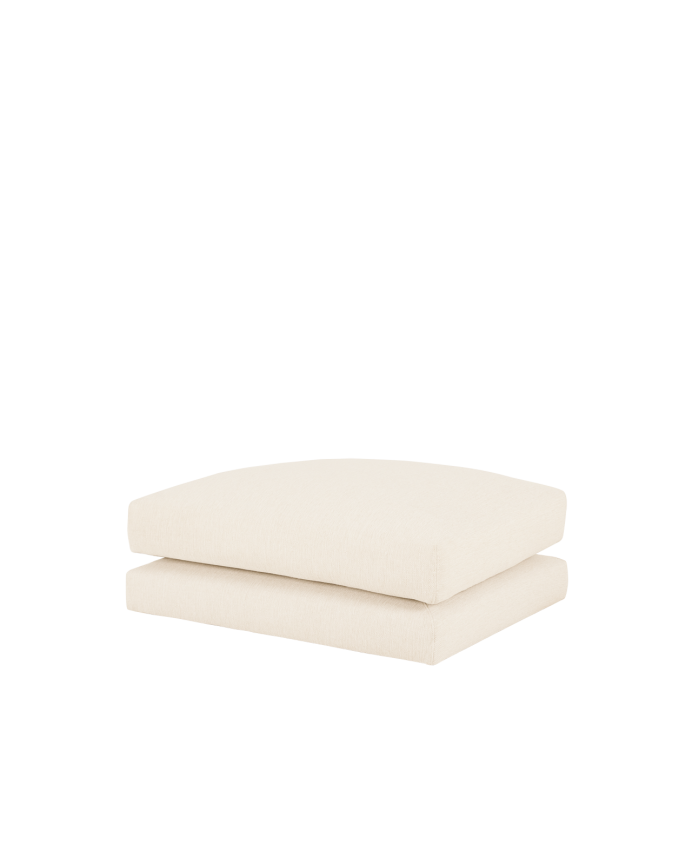 Deco Wood Puf Blanco Roto De 97x80cm