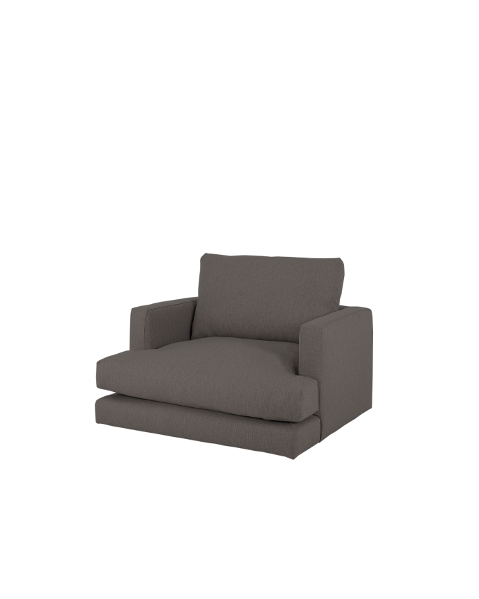 Deco Wood Sillón Tono Gris Oscuro De 105cm
