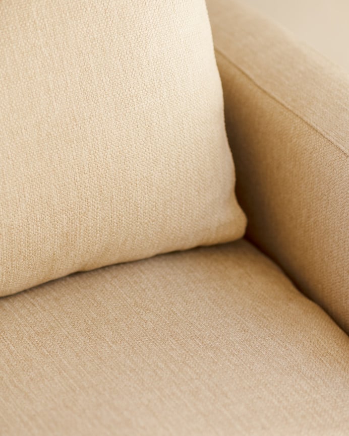 Deco Wood Sofá Recto Tono Beige De 215cm