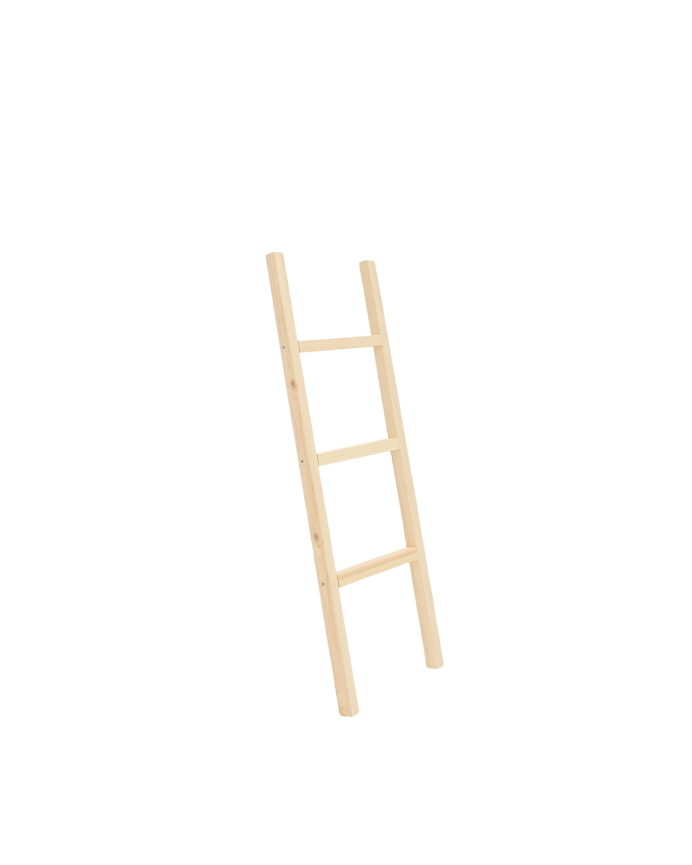 Deco wood Escalera de madera maciza en tono natural de 118x41cm