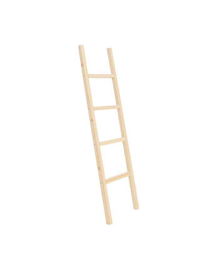 Deco wood Escalera de madera maciza en tono natural de 150x41cm
