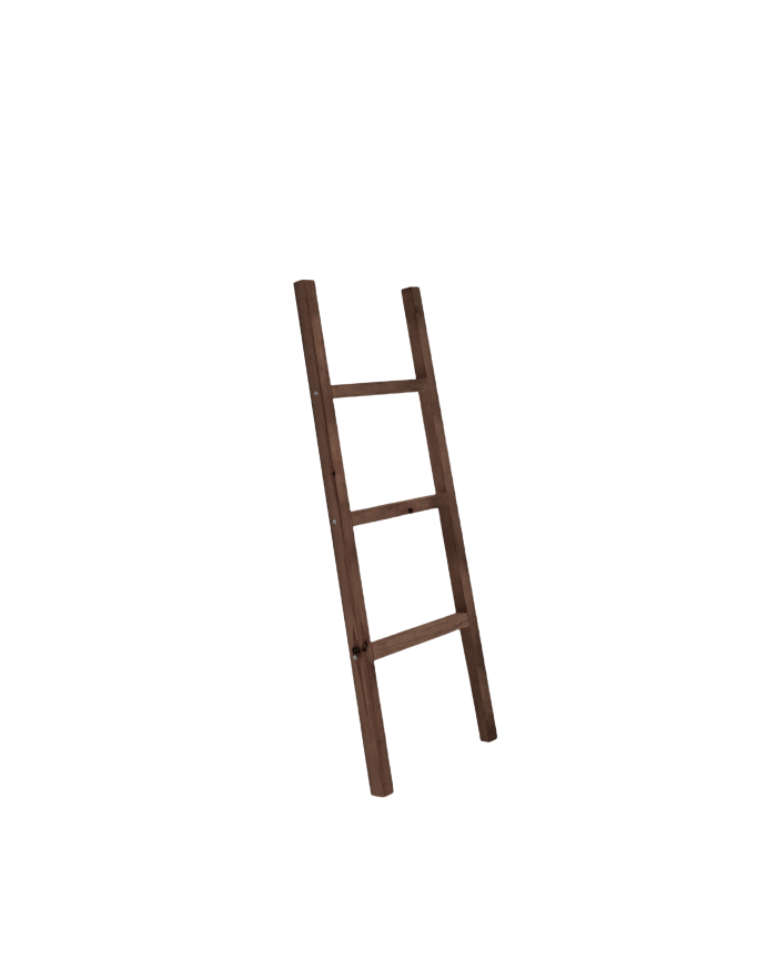 Deco wood Escalera de madera maciza en tono nogal de 118x41cm