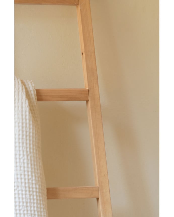 Deco Wood Escalera De Madera Maciza En Tono Roble Oscuro De 150x50cm