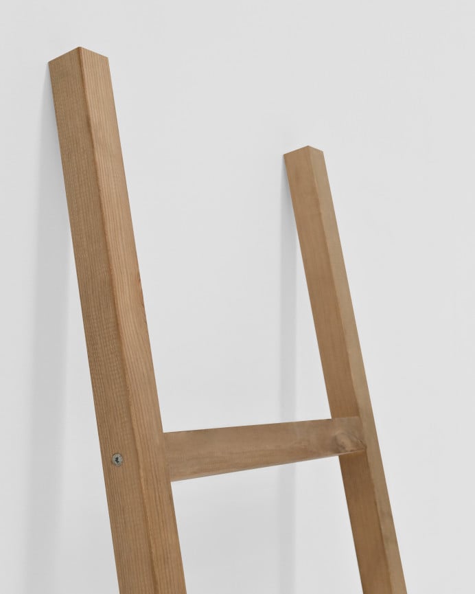 Deco Wood Escalera De Madera Maciza Tono Roble Oscuro De 150x41cm