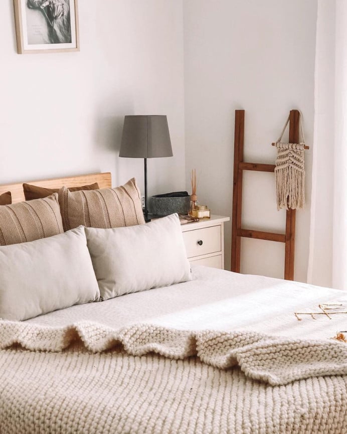 Deco Wood Escalera De Madera Maciza Tono Roble Oscuro De 41x118cm