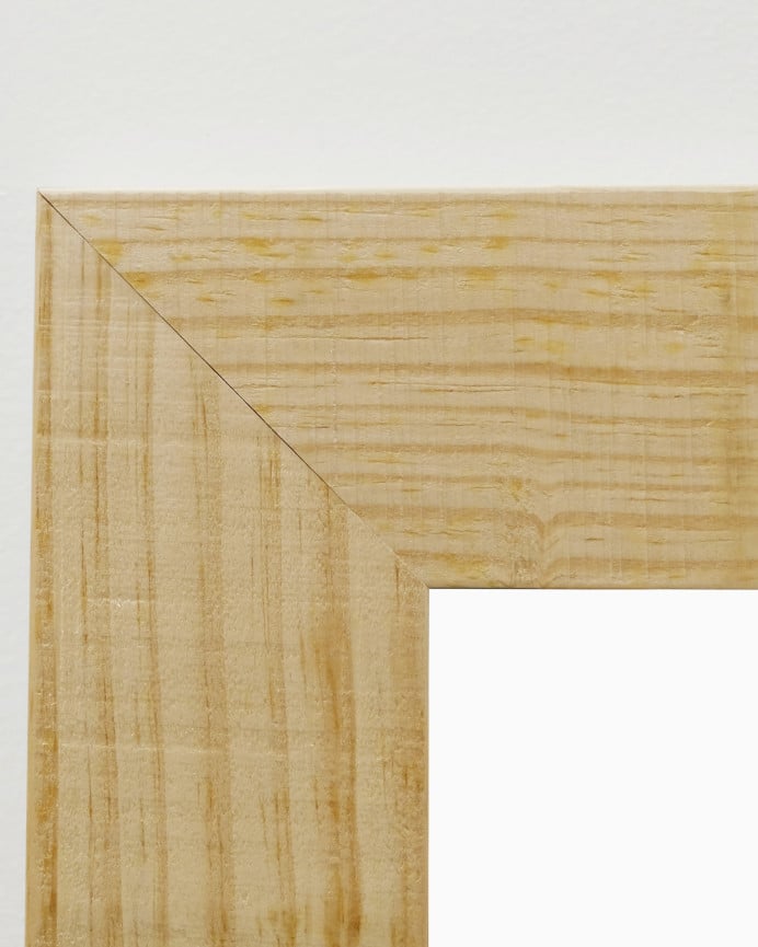 Deco Wood Espejo De Madera Maciza Tono Natural De 66x86cm