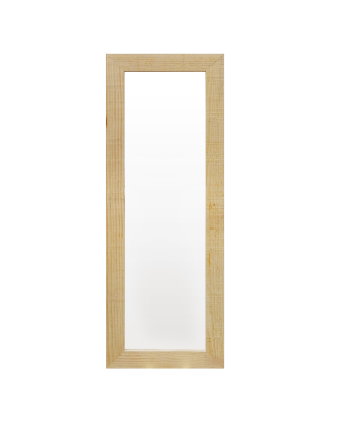 Deco wood Espejo de madera maciza tono natural de 66x86cm