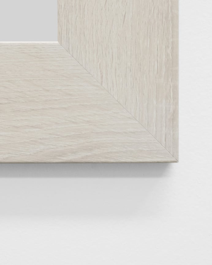 Deco Wood Espejo Efecto Madera Color Beige De 60x80cm