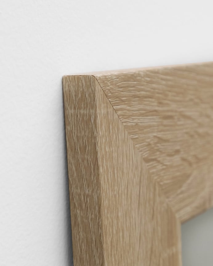 Deco Wood Espejo Efecto Madera Color Roble Oscuro De 60x80cm