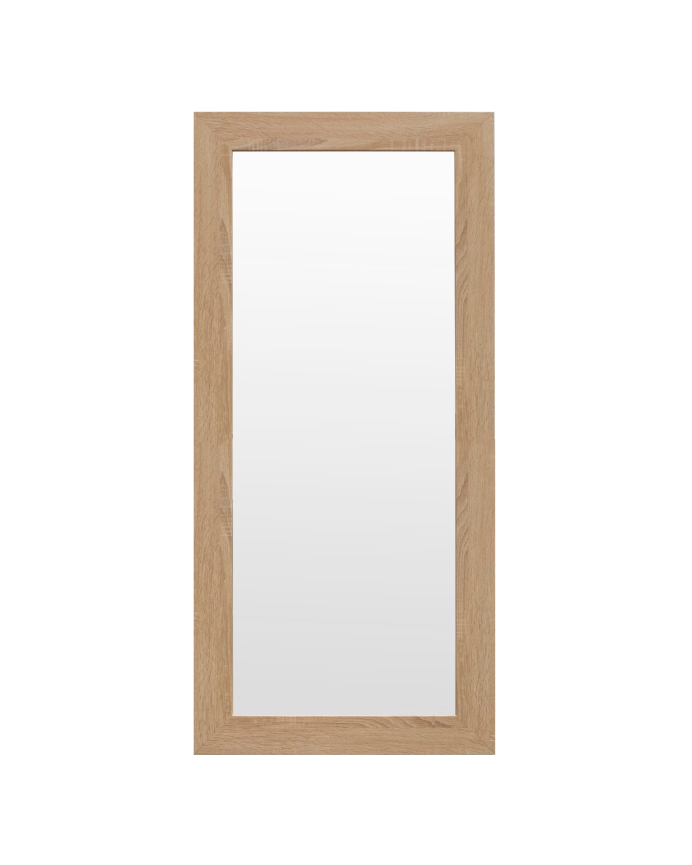 Deco wood Espejo efecto madera color roble oscuro de 60x80cm