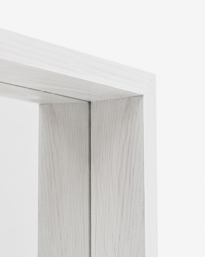 Deco Wood Espejo Efecto Madera Maciza Tono Blanco De 160x60cm