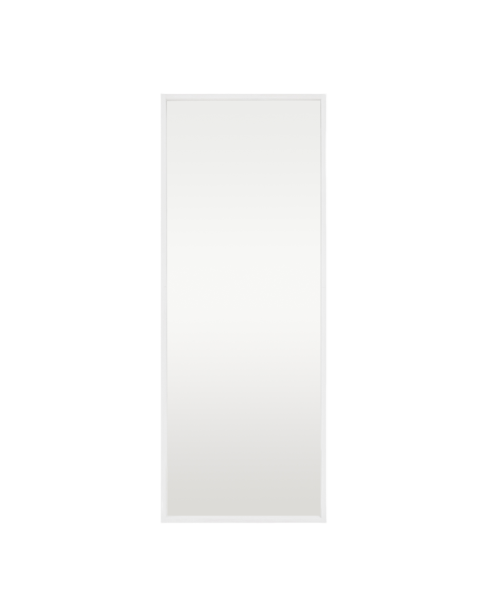 Deco wood Espejo efecto madera maciza tono blanco de 160x60cm