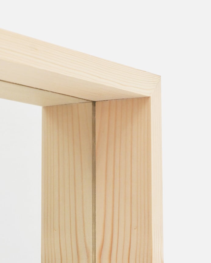 Deco Wood Espejo Efecto Madera Maciza Tono Natural De 160x60cm