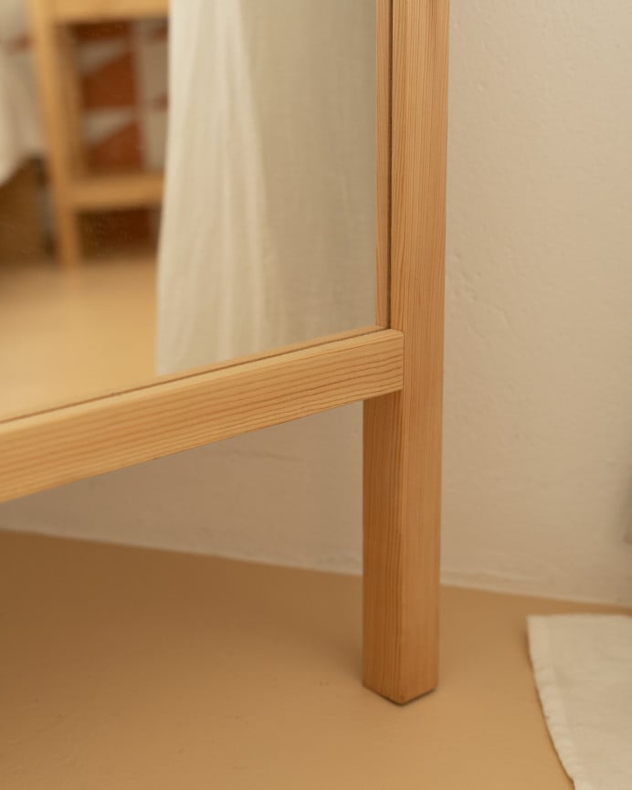 Deco Wood Espejo Efecto Madera Maciza Tono Natural De 45x180cm