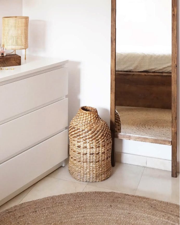 Deco Wood Espejo Efecto Madera Maciza Tono Roble Oscuro De 45x180cm