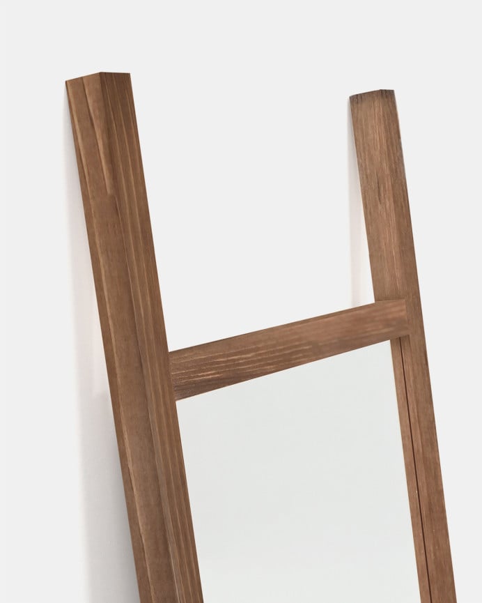 Deco Wood Espejo Efecto Madera Maciza Tono Roble Oscuro De 45x180cm