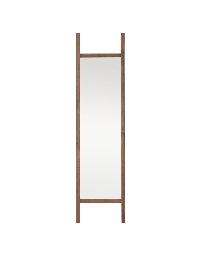 Deco wood Espejo efecto madera maciza tono roble oscuro de 45x180cm