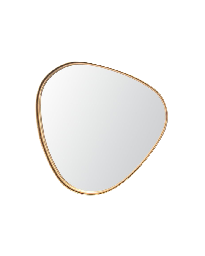 Deco wood Espejo hecho con metal en acabado dorado de 32x31x2 3cm