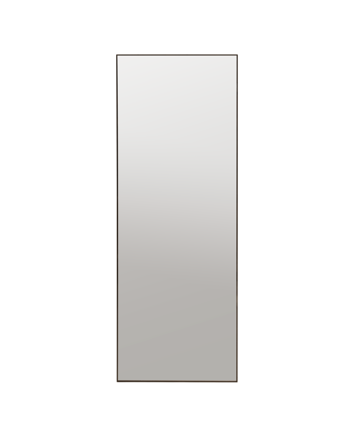 Deco wood Espejo rectangular de acero inox en tono negro de 57 5x157x7cm