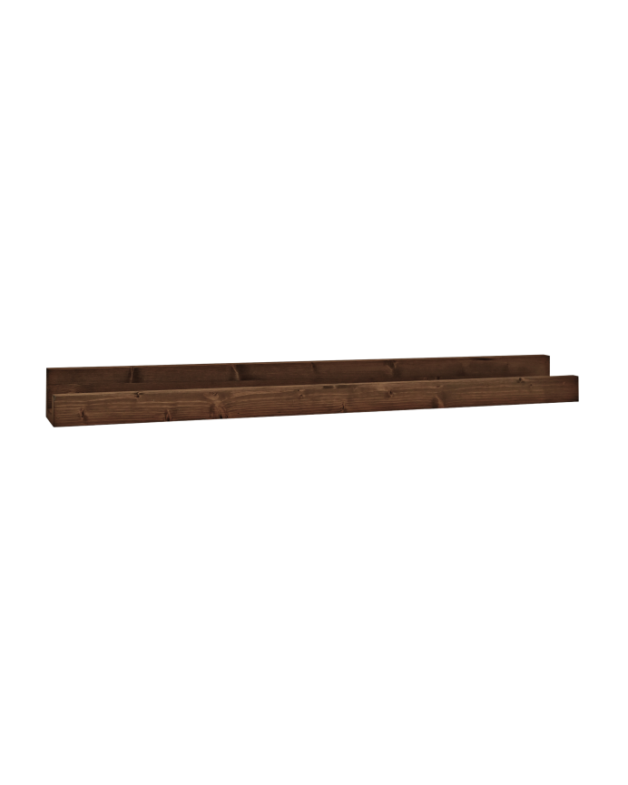 Deco wood Estante de madera maciza flotante tono nogal de 50cm