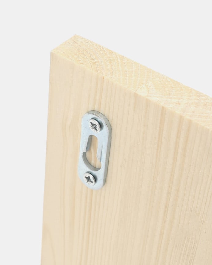 Deco Wood Estante De Madera Maciza Tono Natural De 20x15cm