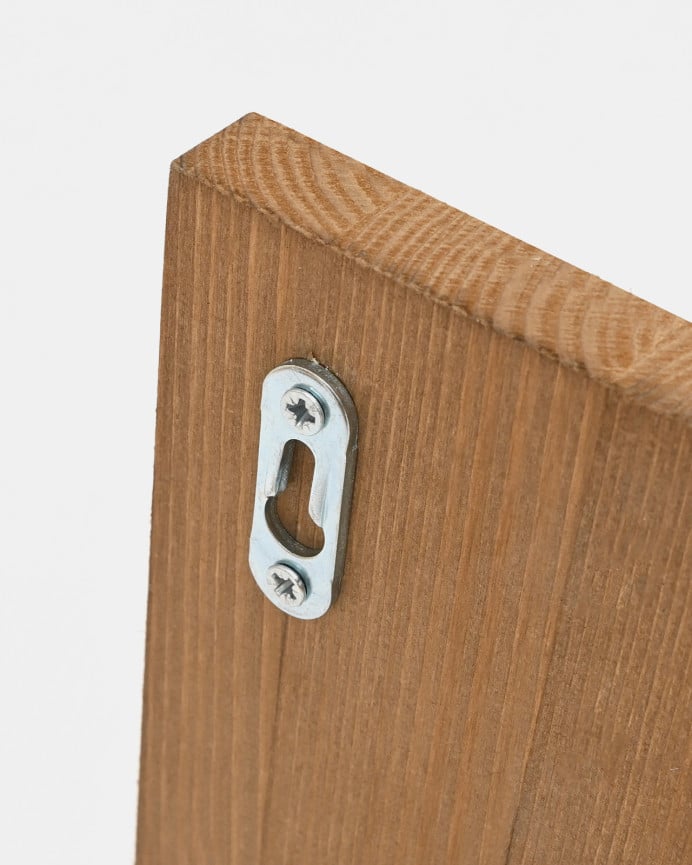 Deco Wood Estante De Madera Maciza Tono Roble Oscuro De 20x15cm