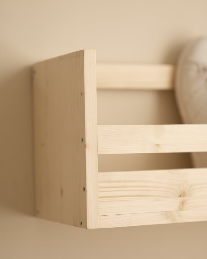 Deco Wood Estante Zapatero De Madera Maciza En Tono Natural De 53 5x25cm