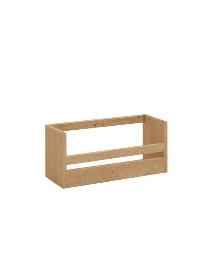 Deco wood Estante zapatero de madera maciza en tono roble medio de 53 5x25cm