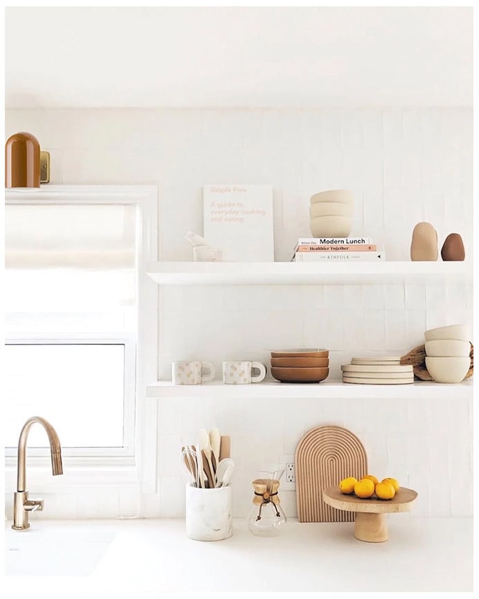 Deco Wood Estantería De Madera Maciza Flotante Acabado Blanco 60cm