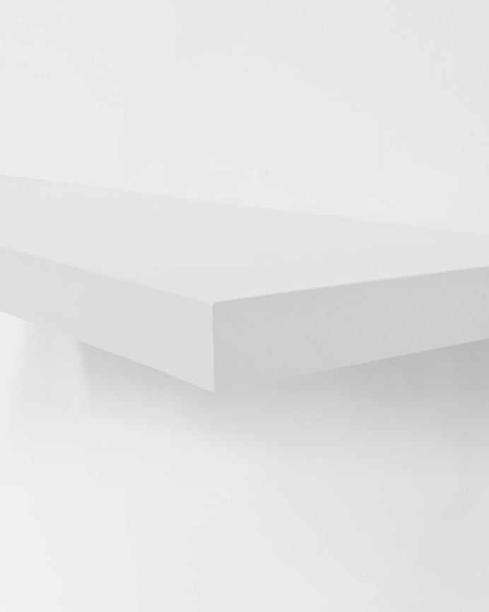 Deco Wood Estantería De Madera Maciza Flotante Acabado Blanco 60cm