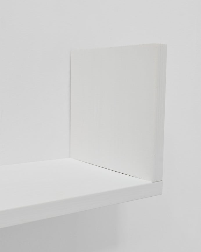 Deco Wood Estantería De Madera Maciza Flotante Acabado Blanco 60cm