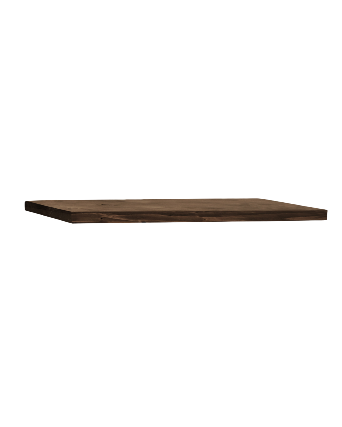 Deco wood Estantería de madera maciza flotante acabado nogal 60cm