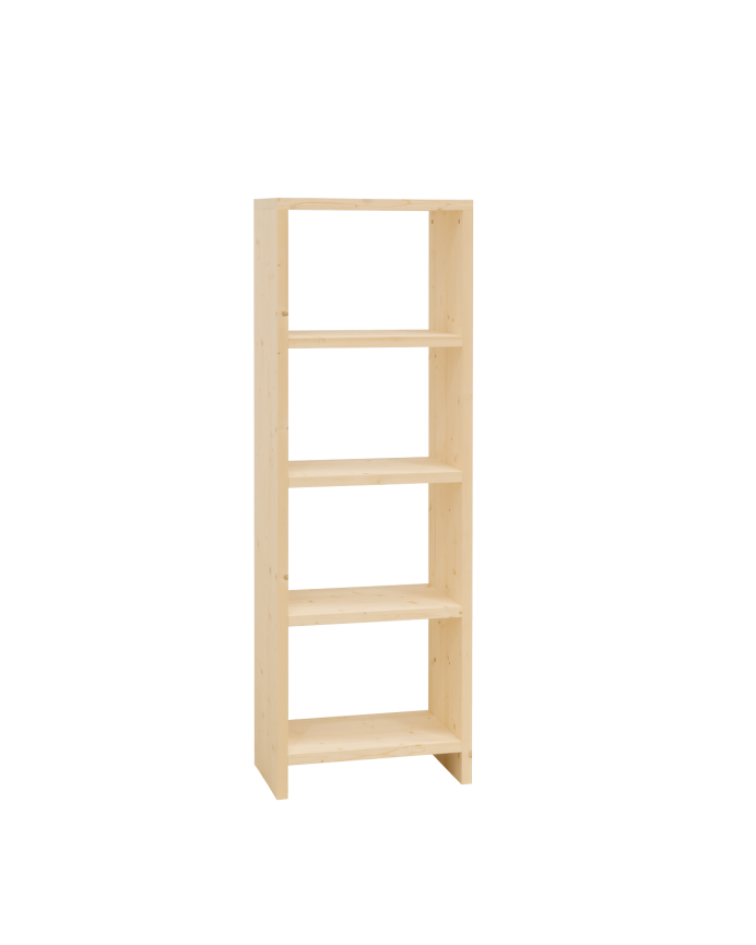 Deco wood Estanteria de madera maciza tono natural de 80x60cm