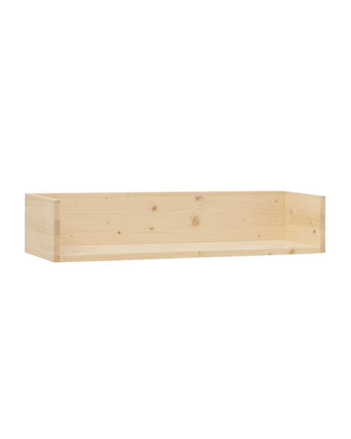 Deco Wood Estantería De Madera Maciza Tono Natural De 90cm