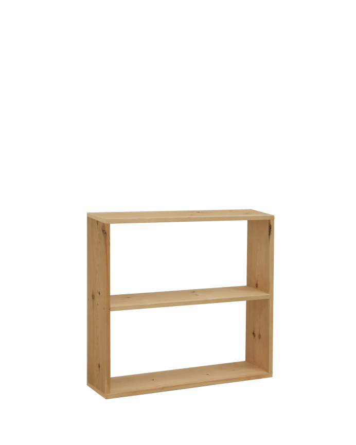 Deco wood Estantería de madera maciza tono roble medio con 1 estante