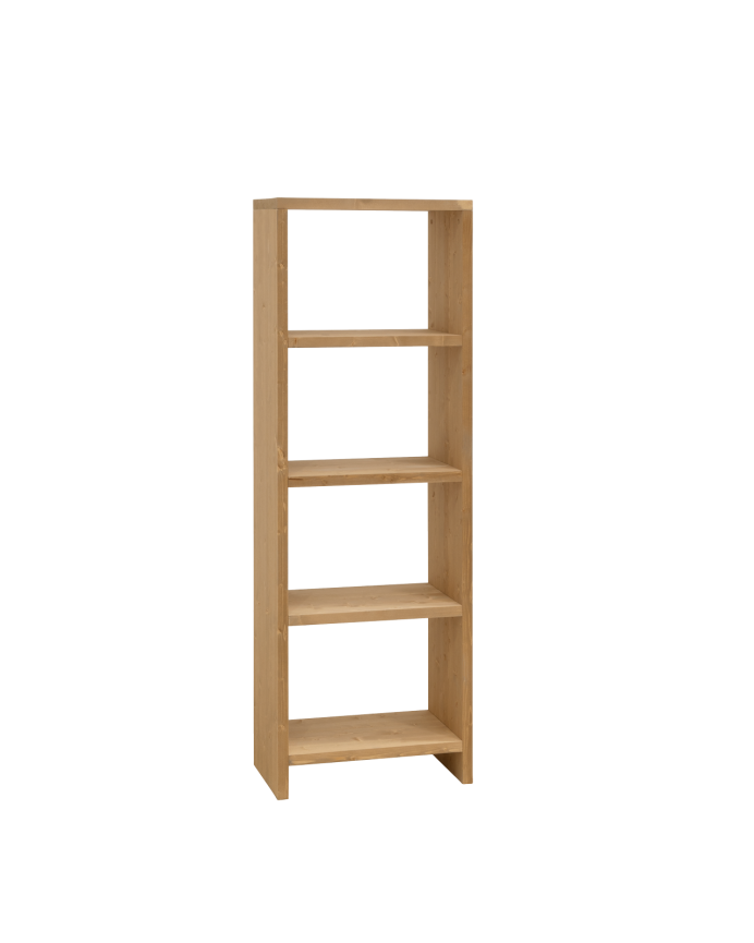 Deco wood Estanteria de madera maciza tono roble medio de 80x60cm