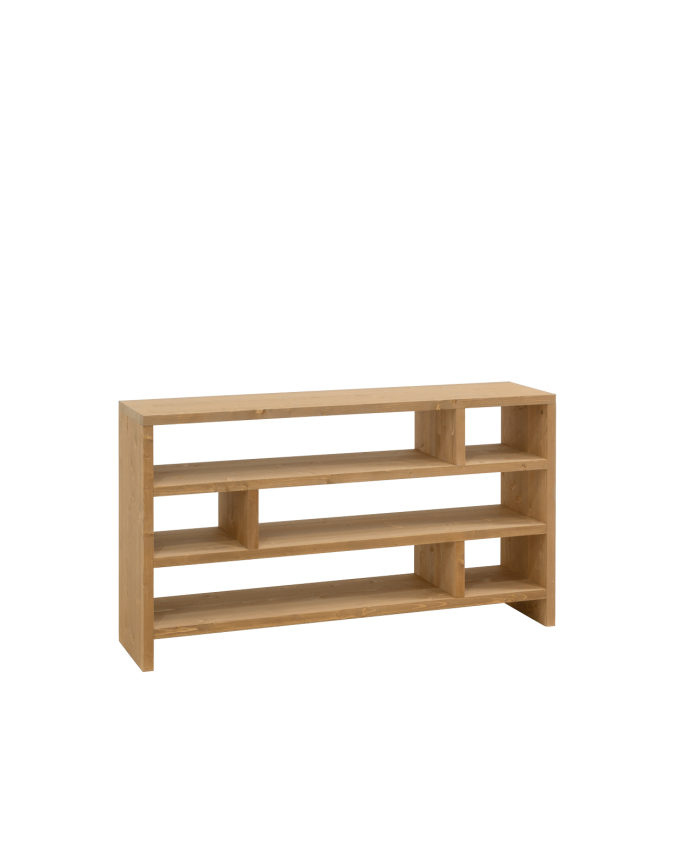 Deco wood Estanteria de madera maciza tono roble medio de 80x140cm