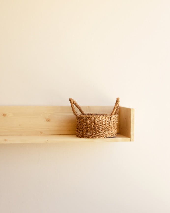 Deco Wood Estantería De Madera Maciza Tono Roble Medio De 90cm