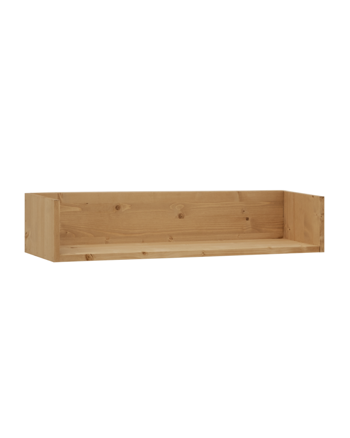 Deco wood Estantería de madera maciza tono roble medio de 90cm