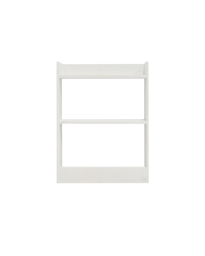 Deco wood Estantería de madera maciza tres estantes acabado blanco 60x45cm